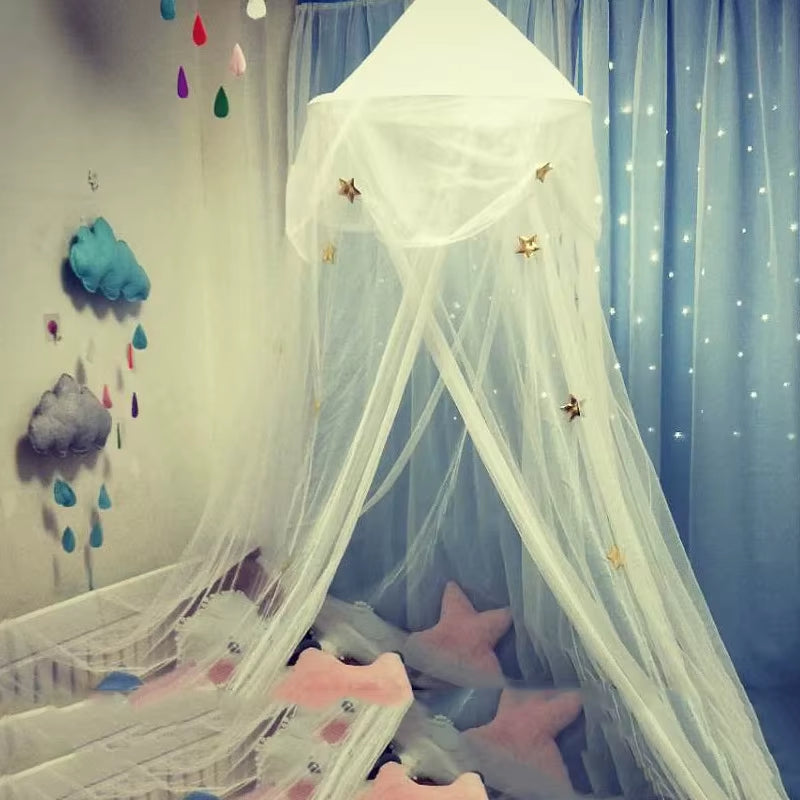 Baby Canopy Mosquito Net Bed Canopy Curtain Bedding Crib Netting Pink Girls Princess Play Tent for Kids Children Room Decoration