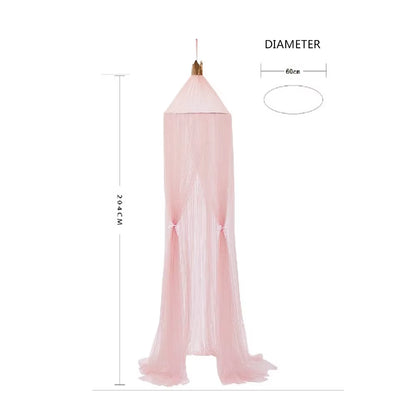 Baby Canopy Mosquito Net Bed Canopy Curtain Bedding Crib Netting Pink Girls Princess Play Tent for Kids Children Room Decoration