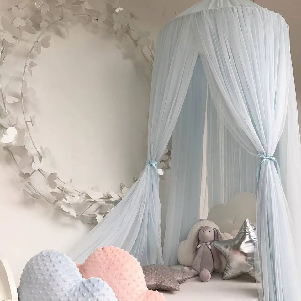 Baby Canopy Mosquito Net Bed Canopy Curtain Bedding Crib Netting Pink Girls Princess Play Tent for Kids Children Room Decoration