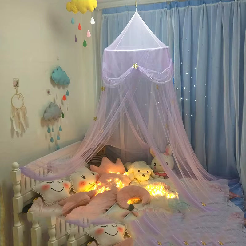 Baby Canopy Mosquito Net Bed Canopy Curtain Bedding Crib Netting Pink Girls Princess Play Tent for Kids Children Room Decoration