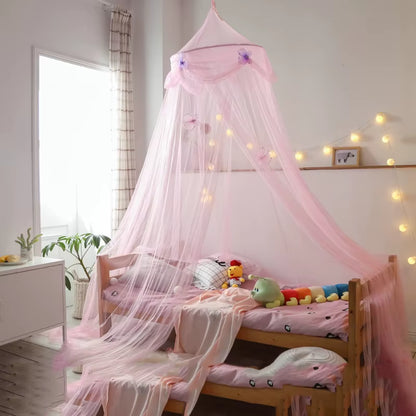 Baby Canopy Mosquito Net Bed Canopy Curtain Bedding Crib Netting Pink Girls Princess Play Tent for Kids Children Room Decoration