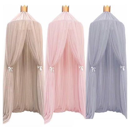 Baby Canopy Mosquito Net Bed Canopy Curtain Bedding Crib Netting Pink Girls Princess Play Tent for Kids Children Room Decoration