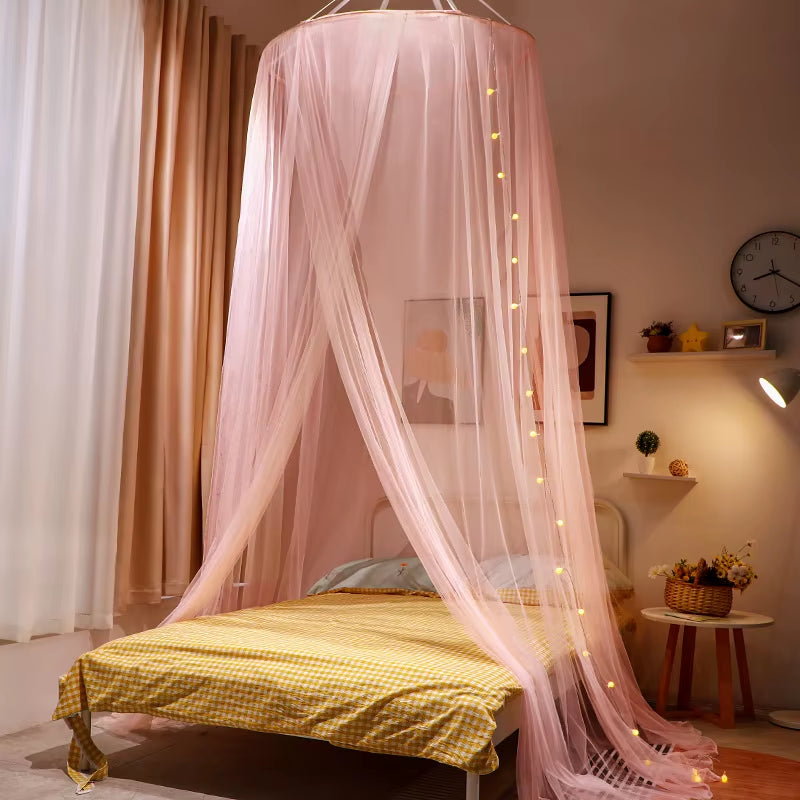 Baby Canopy Mosquito Net Bed Canopy Curtain Bedding Crib Netting Pink Girls Princess Play Tent for Kids Children Room Decoration