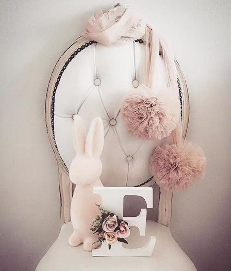 DIY Kids Room Decoration Pink Bed Curtain Yarn Decoration Ball Pattern to Baby Bedroom Wall Hanging Baby Bedroom Decoration