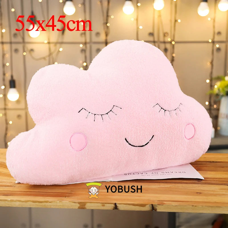 Plush Sky Pillows Emotional Moon Star Cloud Shaped Pillow Pink White Grey Yellow Purple Blue Room Chair Decor Cushion Gift