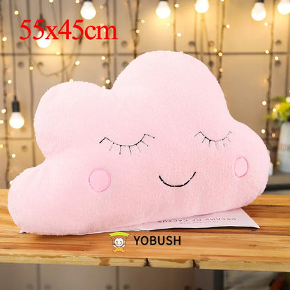 Plush Sky Pillows Emotional Moon Star Cloud Shaped Pillow Pink White Grey Yellow Purple Blue Room Chair Decor Cushion Gift