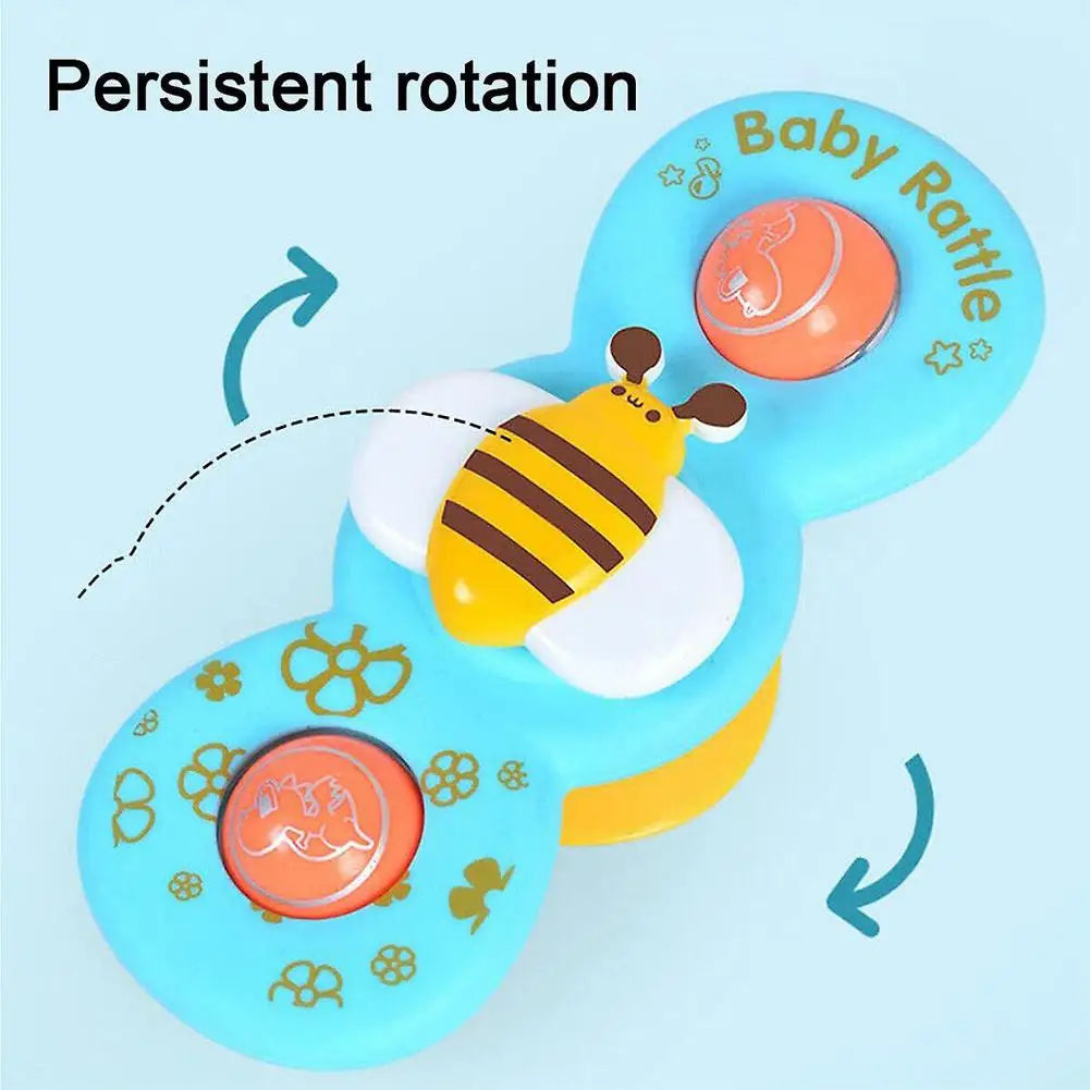 1Set Children'S Suction Cup Rotating Music Puzzle Fun Rotate Gyroscope Stress Relieving Toys Safe Materials Early Childhood Toys