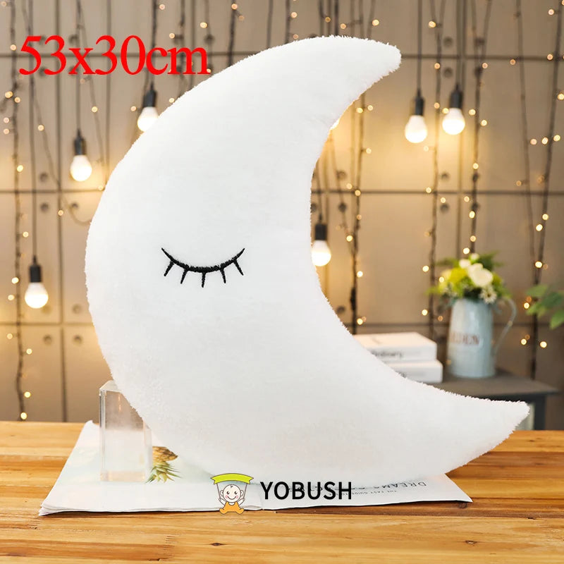 Plush Sky Pillows Emotional Moon Star Cloud Shaped Pillow Pink White Grey Yellow Purple Blue Room Chair Decor Cushion Gift
