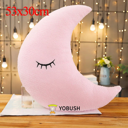 Plush Sky Pillows Emotional Moon Star Cloud Shaped Pillow Pink White Grey Yellow Purple Blue Room Chair Decor Cushion Gift