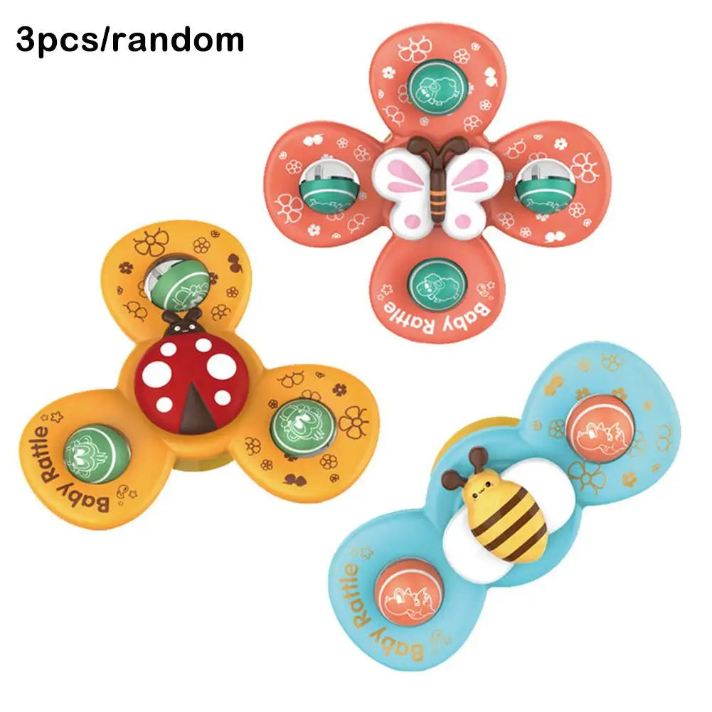 1Set Children'S Suction Cup Rotating Music Puzzle Fun Rotate Gyroscope Stress Relieving Toys Safe Materials Early Childhood Toys