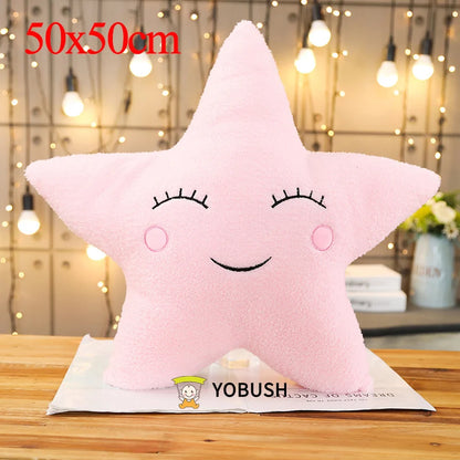 Plush Sky Pillows Emotional Moon Star Cloud Shaped Pillow Pink White Grey Yellow Purple Blue Room Chair Decor Cushion Gift
