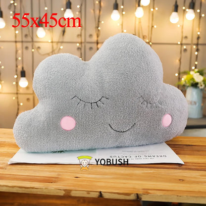 Plush Sky Pillows Emotional Moon Star Cloud Shaped Pillow Pink White Grey Yellow Purple Blue Room Chair Decor Cushion Gift