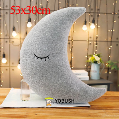 Plush Sky Pillows Emotional Moon Star Cloud Shaped Pillow Pink White Grey Yellow Purple Blue Room Chair Decor Cushion Gift
