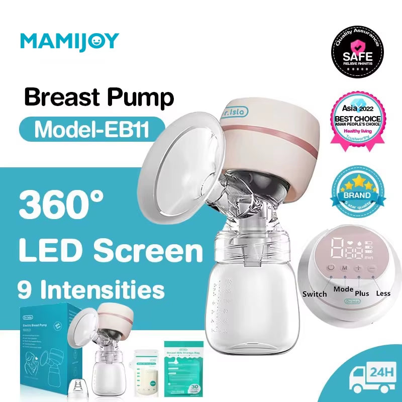 Automatic Electric Breast Pump USB Chargable Portable Breast Pump Silent Powerful Suction Breast Pump BPA Free