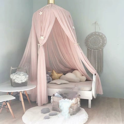 Baby Canopy Mosquito Net Bed Canopy Curtain Bedding Crib Netting Pink Girls Princess Play Tent for Kids Children Room Decoration