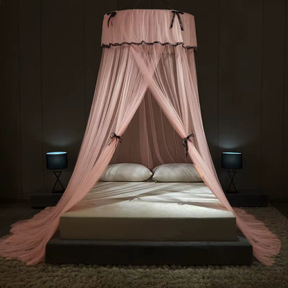 Baby Canopy Mosquito Net Bed Canopy Curtain Bedding Crib Netting Pink Girls Princess Play Tent for Kids Children Room Decoration