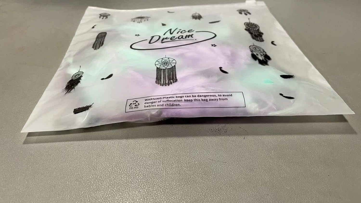 Purple Dream Catchers, Room Nursery Decor for Girls Boys, Handmade Feather Wall Decor with Lights, Home Ornaments Craft Gift for Bedroom