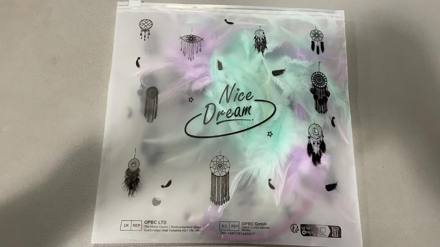 Purple Dream Catchers, Room Nursery Decor for Girls Boys, Handmade Feather Wall Decor with Lights, Home Ornaments Craft Gift for Bedroom